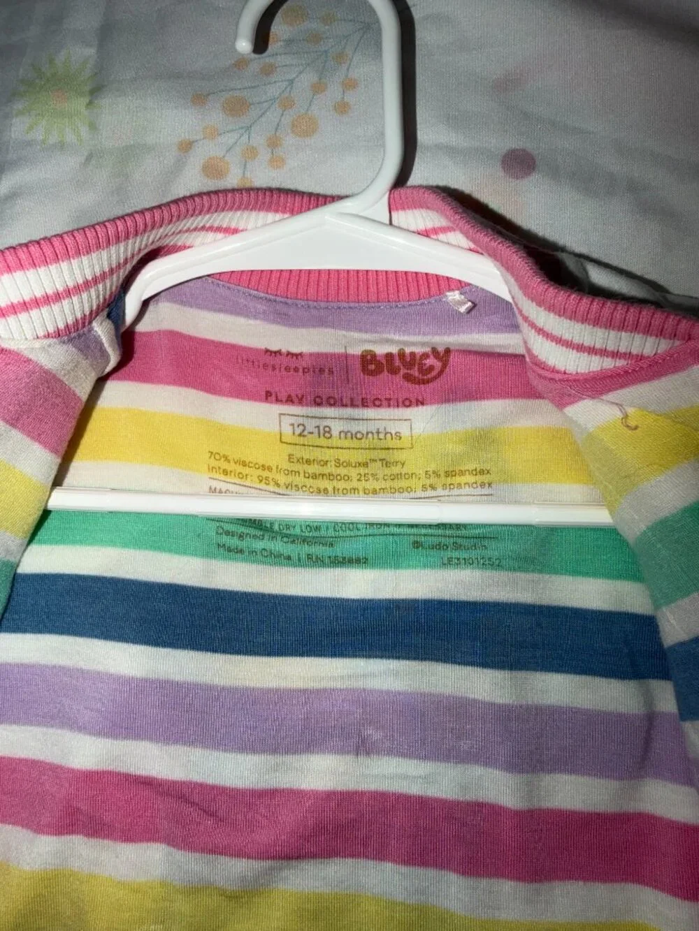 Little Sleepies Bluey Pink Bomber Jacket